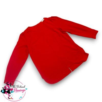 George Red Textured Blouse Long Sleeve Button Back Top Smart Casual Workwear UK 14