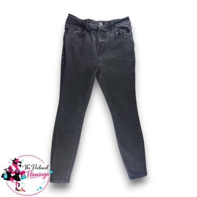 TU Black Skinny Jeans Stretch Denim Mid High Waist Fitted Slim Leg Everyday Size 14R