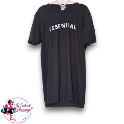 Wonderful Essential Oversized Black T-Shirt Dress Graphic Tee