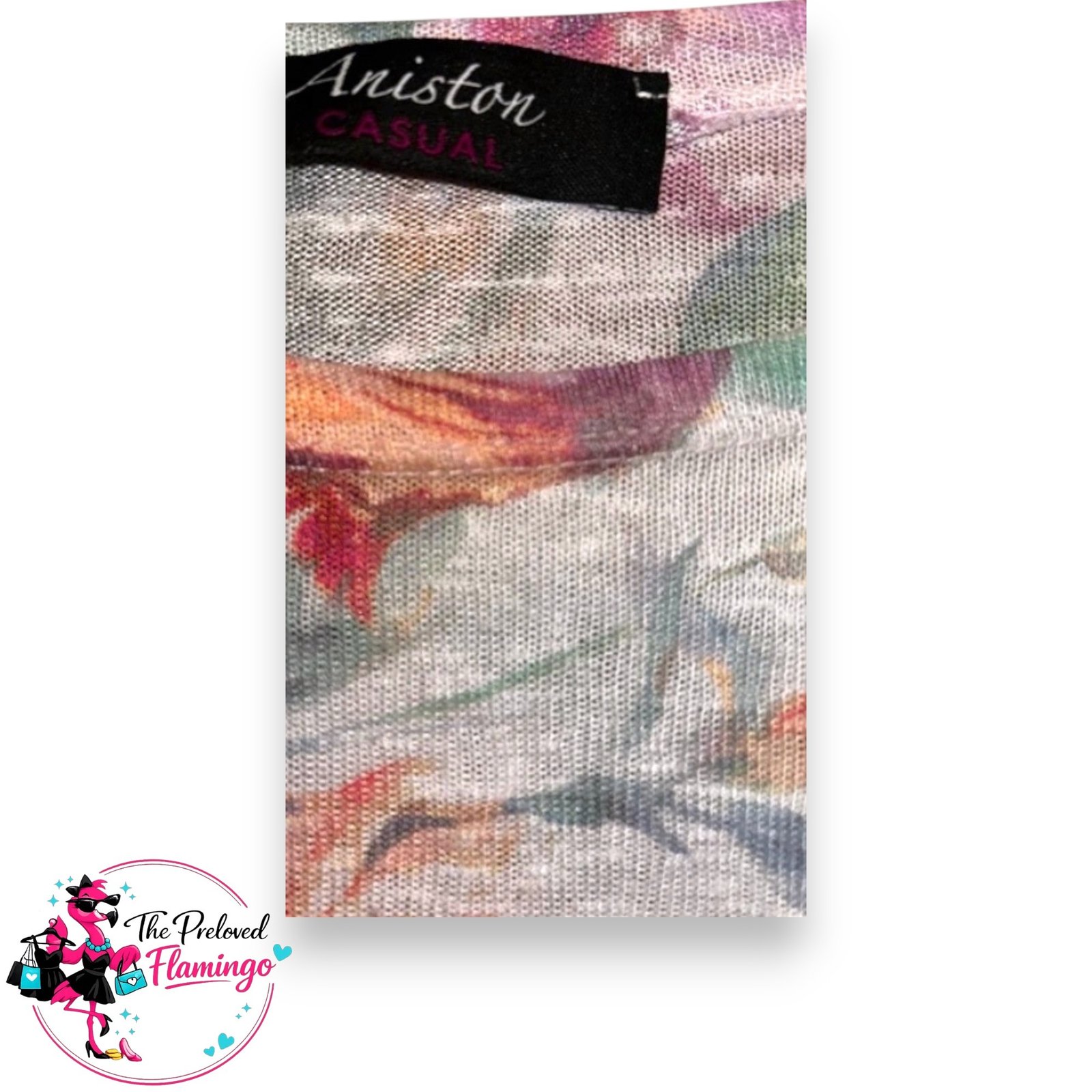 Aniston Floral Hummingbird Bird Print Top UK 10 Long Sleeve Lightweight Stretch Casual - Image 4