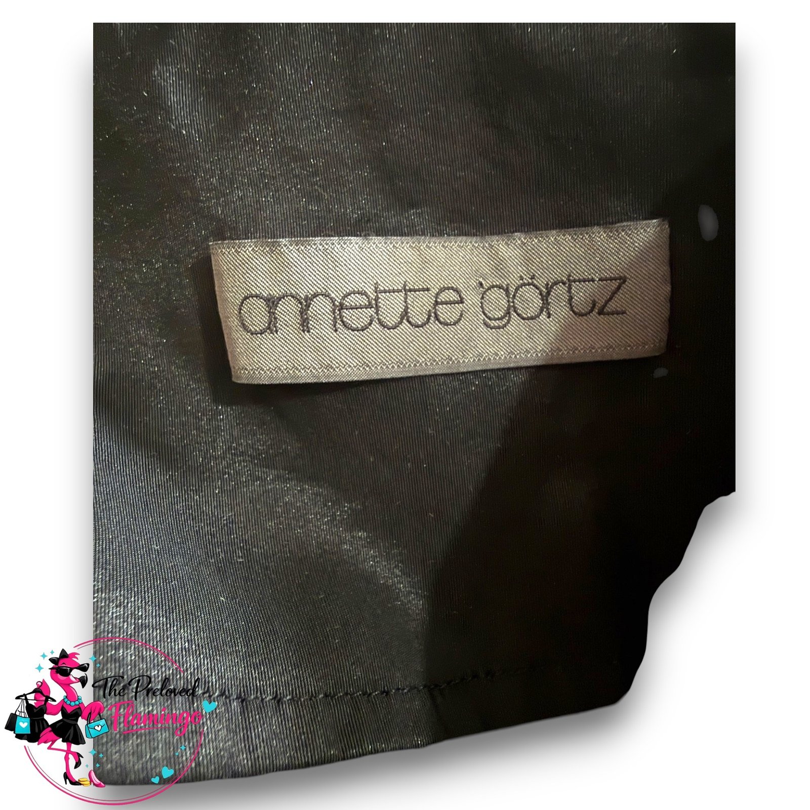 Annette Gortz Black Angora Blend Cropped Zip Jacket Designer Faux Leather Cuff UK M - Image 4