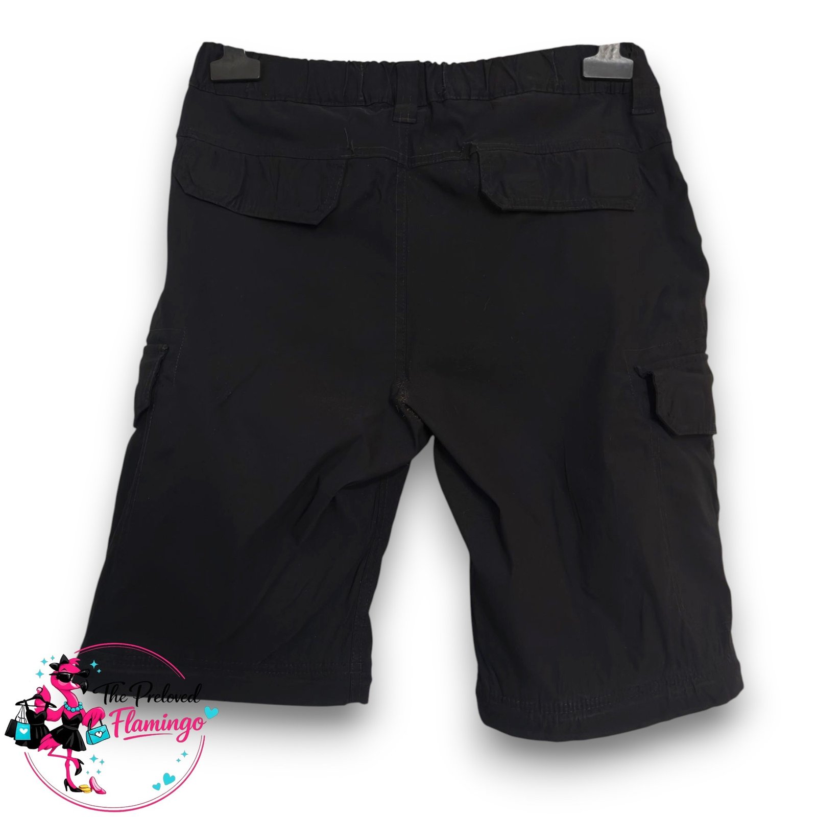 BG Clothing Mens Black Workwear Cargo Shorts Utility Stretch Combat Shorts Waist 32-34 - Image 2