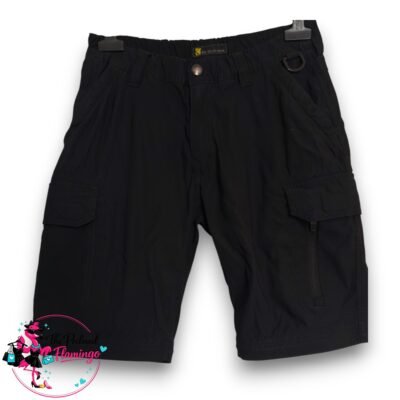 BG Clothing Mens Black Workwear Cargo Shorts Utility Stretch Combat Shorts Waist 32-34