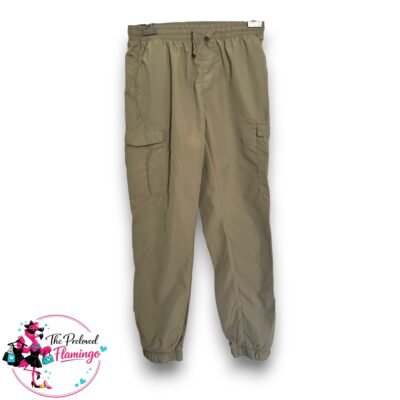 Brave Soul Mens Khaki Cargo Trousers Joggers Utility Techwear Waterproof Style 34