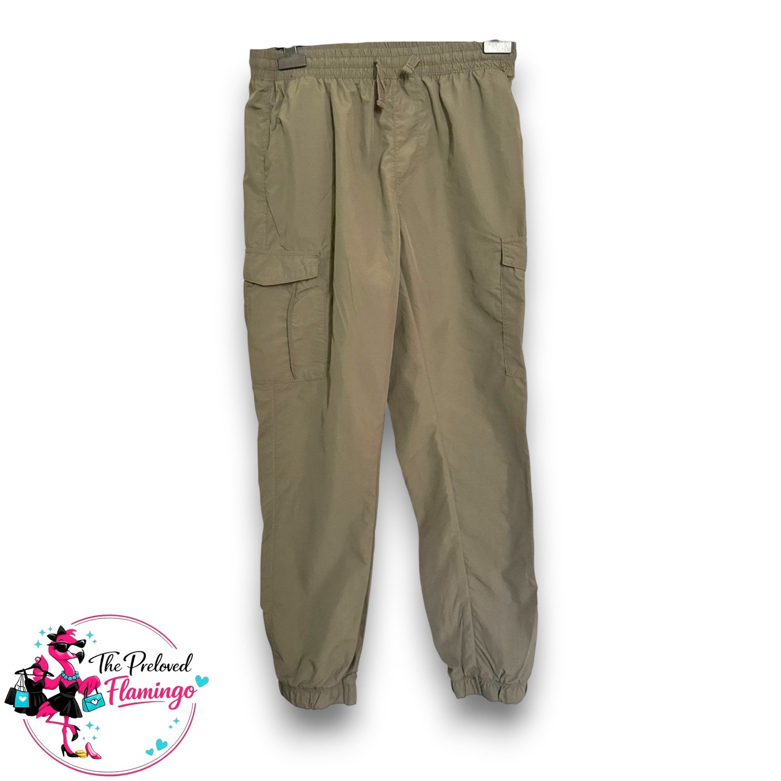Brave Soul Mens Khaki Cargo Trousers Joggers Utility Techwear Waterproof Style 34