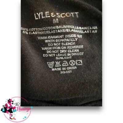 Lyle & Scott Mens Black Long Sleeve T Shirt Crew Neck Casual Basic Stretch Tee Size M-2