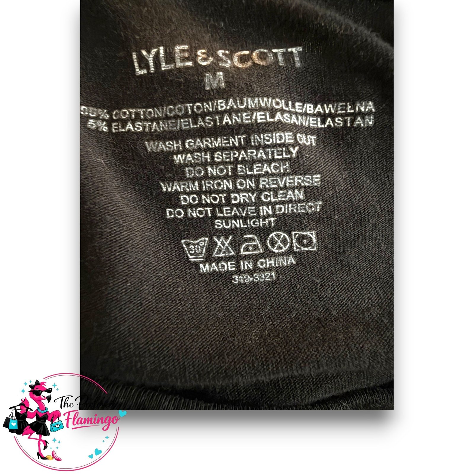 Lyle & Scott Mens Black Long Sleeve T Shirt Crew Neck Casual Basic Stretch Tee Size M - Image 2