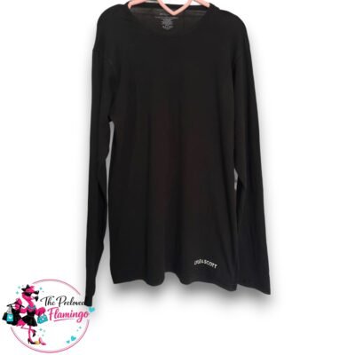 Lyle & Scott Mens Black Long Sleeve T Shirt Crew Neck Casual Basic Stretch Tee Size M