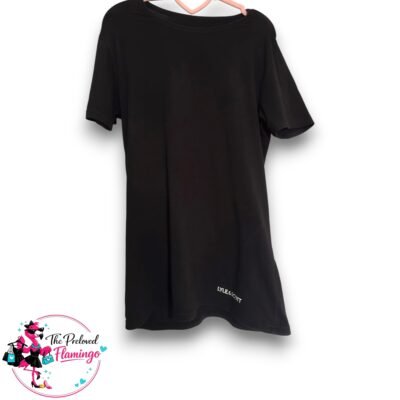 Lyle & Scott Mens Black T Shirt Medium Crew Neck Stretch Cotton Designer Tee M