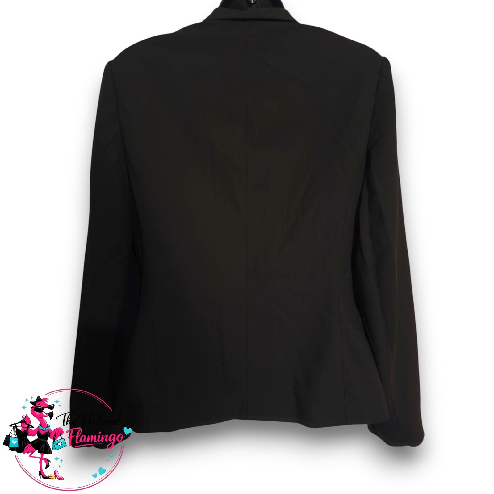 Next Black Tailored Blazer Jacket Womens UK 12 Smart Office Work Formal Stretch Jacket - Image 2