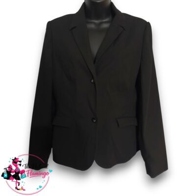 Next Black Tailored Blazer Jacket Womens UK 12 Smart Office Work Formal Stretch Jacket