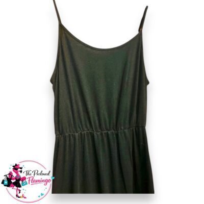 Shein Black Maxi Dress Size 10-12 Strappy Stretch Sleeveless Casual Summer Dress-2