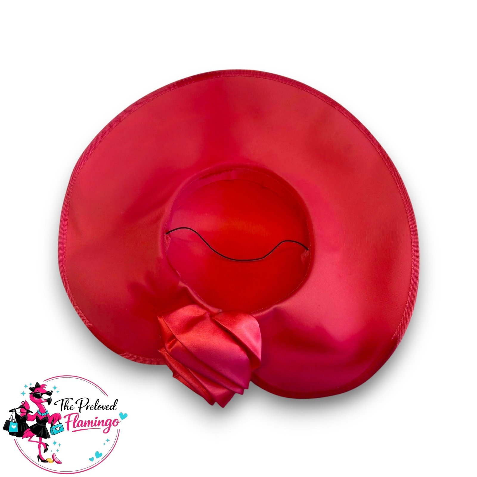 Vintage Coral Pink Wide Brim Occasion Hat Satin Rose Veil Royal Ascot Wedding Ladies Day Races - Image 5