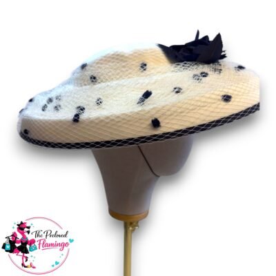Vintage Kangol Pink Feather Trim Occasion Hat Wide Brim Royal Ascot Wedding Ladies Day Fascinator-2