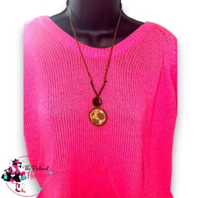 Handcrafted Peru Rhyolite Crystal Necklace Blessed By Shaman Macrame Adjustable Cord Gift Set New