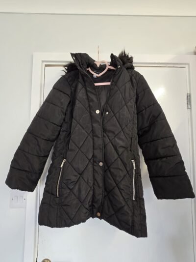 Dorothy Perkins Padded Hooded Coat – Black
