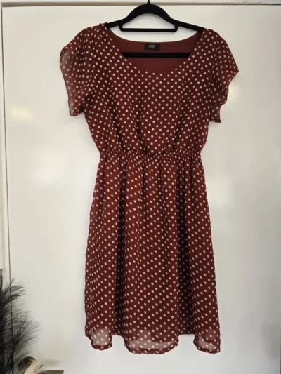 F&F Polka Dot Day Dress – Brown