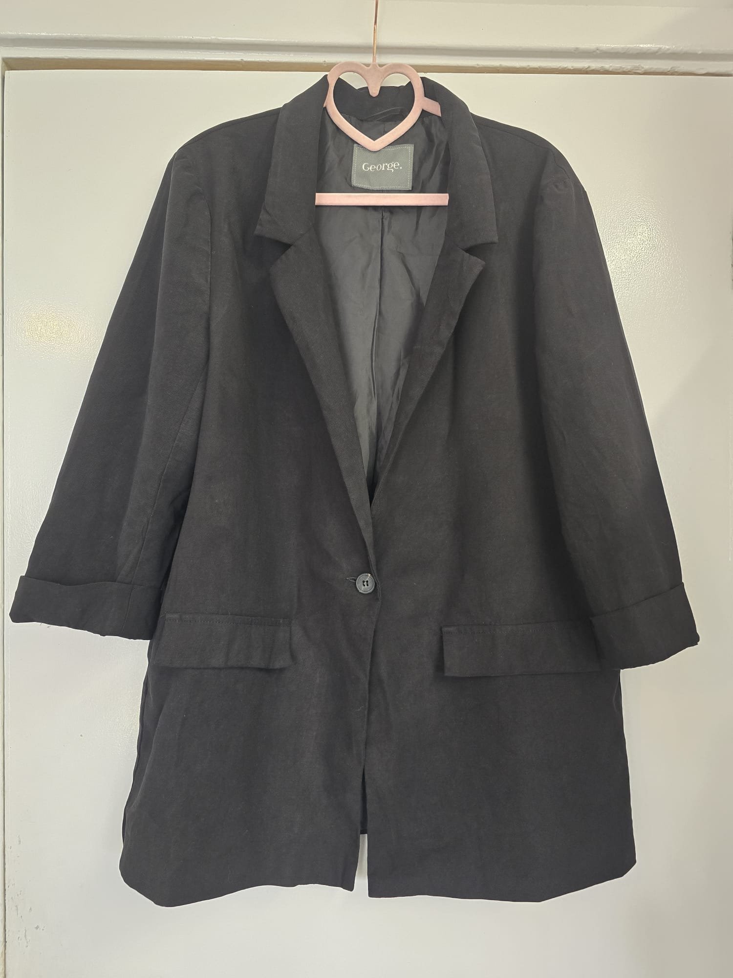 George Black Three-Quarter Sleeve Blazer