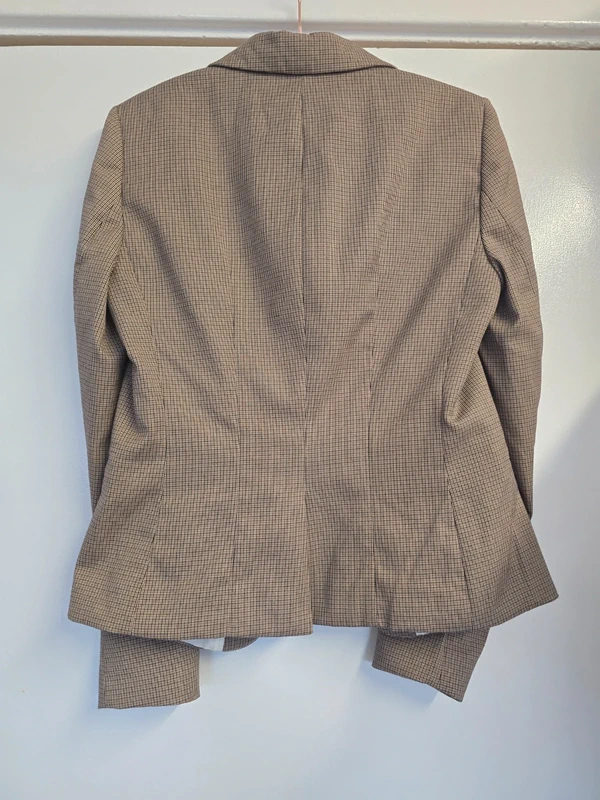 H&M Checked Blazer – Beige & Brown - Image 5