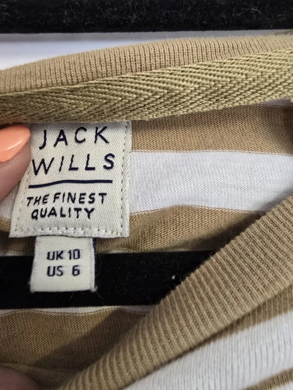 Jack Wills Striped T-Shirt Dress – Brown & White - Image 4
