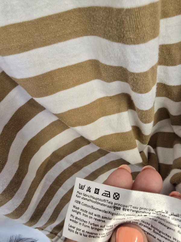 Jack Wills Striped T-Shirt Dress – Brown & White - Image 5