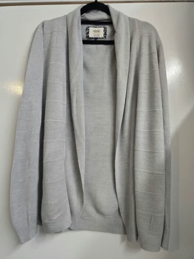 Maine New England Open Front Cardigan – Grey
