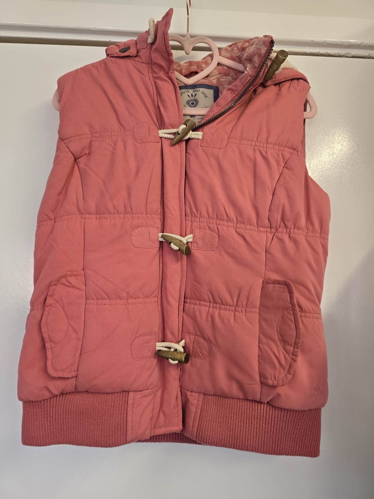 Mantaray Coral Pink Hooded Gilet – UK 10