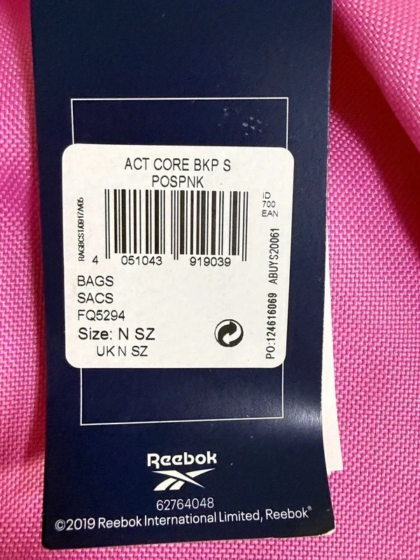 Reebok Kids Backpack – Pink - Image 3