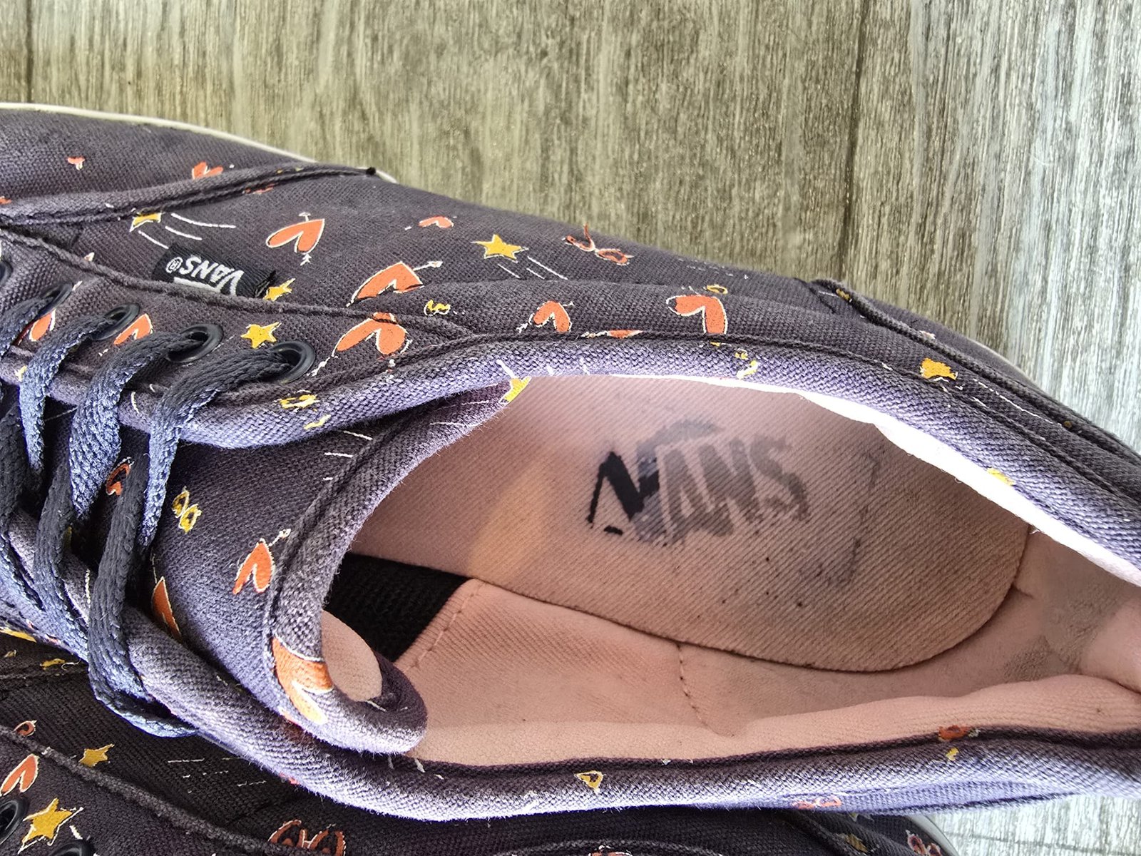 Vans Heart & Star Print Trainers – Navy - Image 8